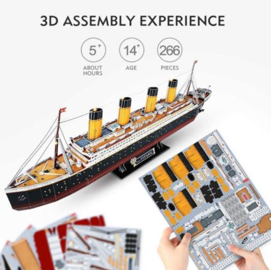 Puzzle 3D per stadio fai da te in carta regalo di compleanno per adulti