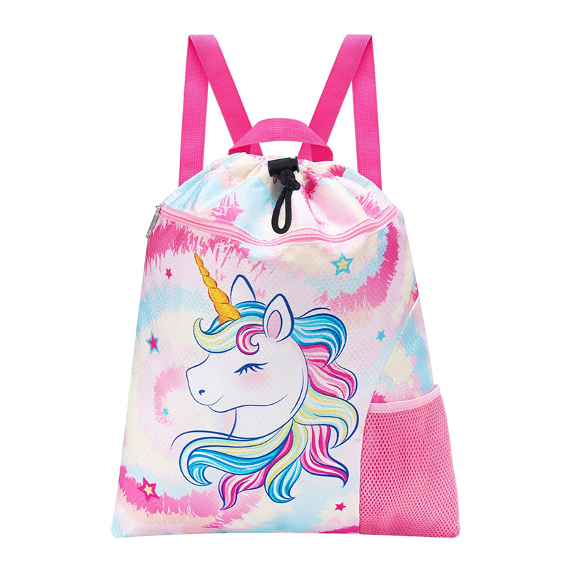 Zaino con coulisse per bambini con unicorno